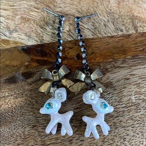 Betsey Johnson earrings  - pink donkeys